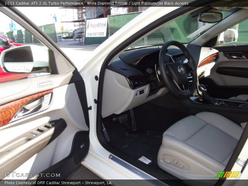 White Diamond Tricoat / Light Platinum/Jet Black Accents 2013 Cadillac ATS 2.0L Turbo Performance