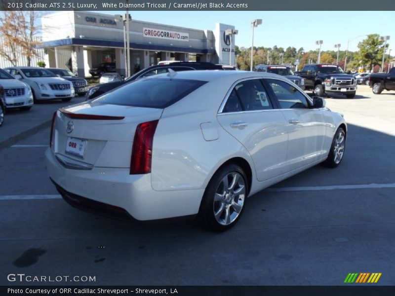 White Diamond Tricoat / Caramel/Jet Black Accents 2013 Cadillac ATS 2.5L Luxury