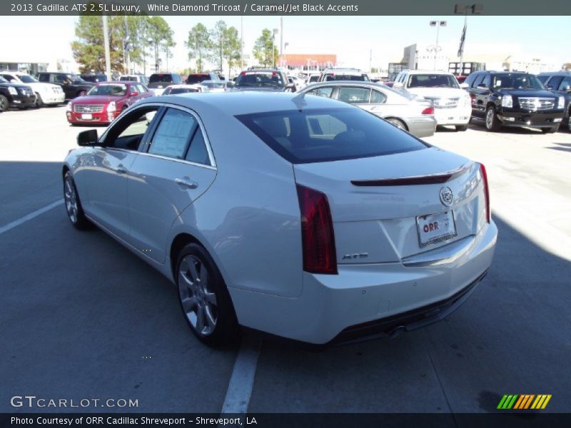 White Diamond Tricoat / Caramel/Jet Black Accents 2013 Cadillac ATS 2.5L Luxury