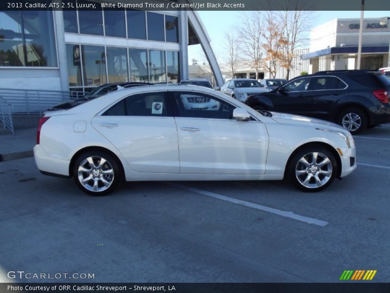 White Diamond Tricoat / Caramel/Jet Black Accents 2013 Cadillac ATS 2.5L Luxury