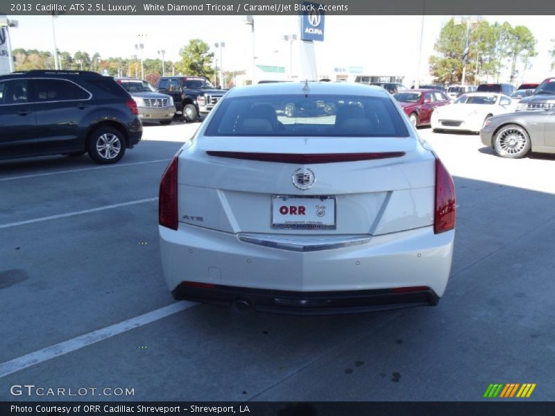 White Diamond Tricoat / Caramel/Jet Black Accents 2013 Cadillac ATS 2.5L Luxury
