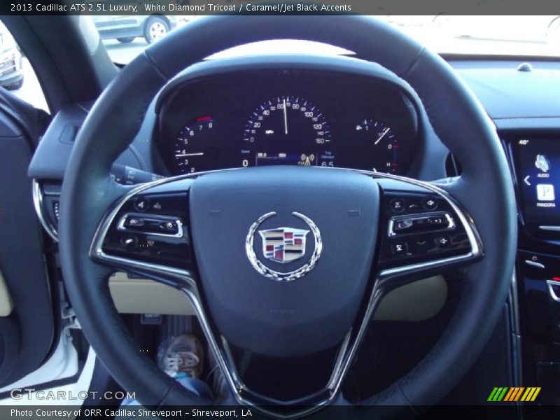 White Diamond Tricoat / Caramel/Jet Black Accents 2013 Cadillac ATS 2.5L Luxury