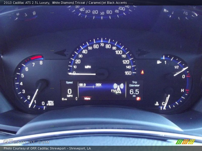 White Diamond Tricoat / Caramel/Jet Black Accents 2013 Cadillac ATS 2.5L Luxury