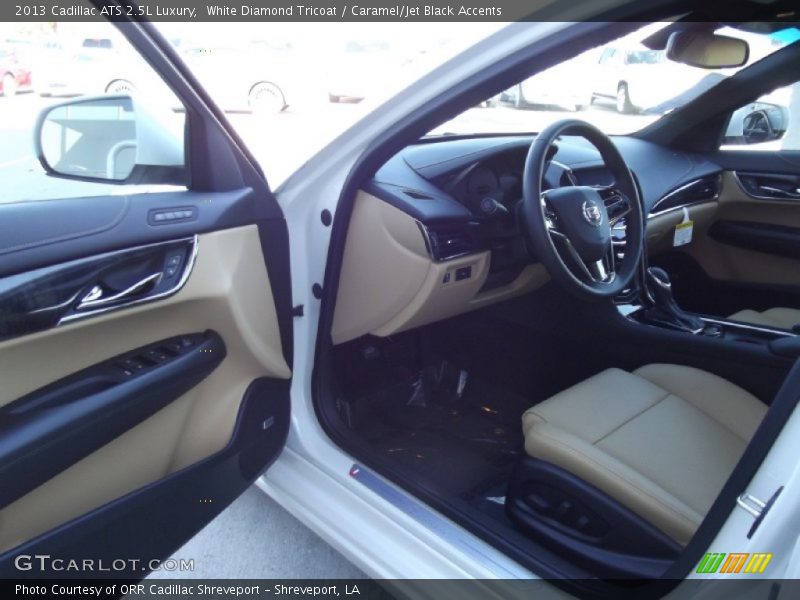 White Diamond Tricoat / Caramel/Jet Black Accents 2013 Cadillac ATS 2.5L Luxury