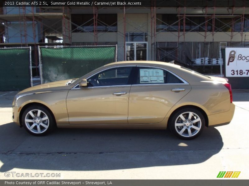 Summer Gold Metallic / Caramel/Jet Black Accents 2013 Cadillac ATS 2.5L