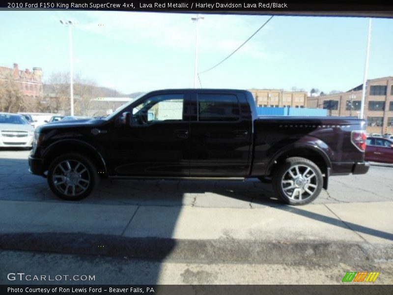 Lava Red Metallic / Harley Davidson Lava Red/Black 2010 Ford F150 King Ranch SuperCrew 4x4