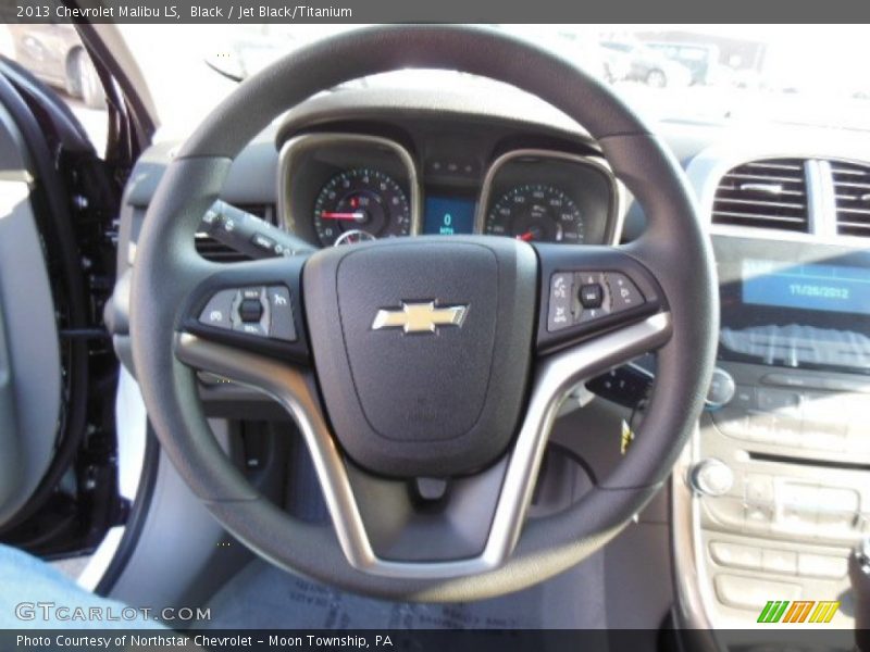 Black / Jet Black/Titanium 2013 Chevrolet Malibu LS