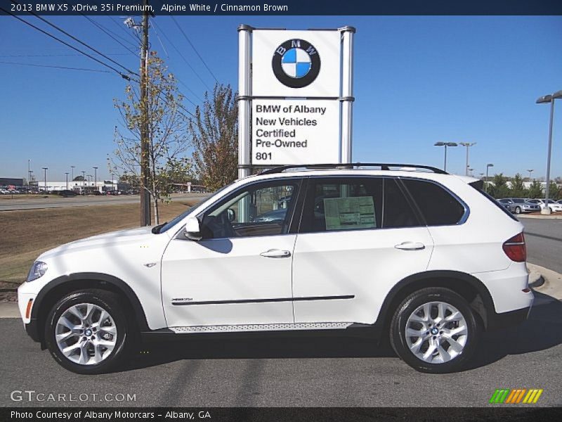 Alpine White / Cinnamon Brown 2013 BMW X5 xDrive 35i Premium