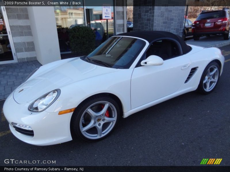 Cream White / Black 2009 Porsche Boxster S