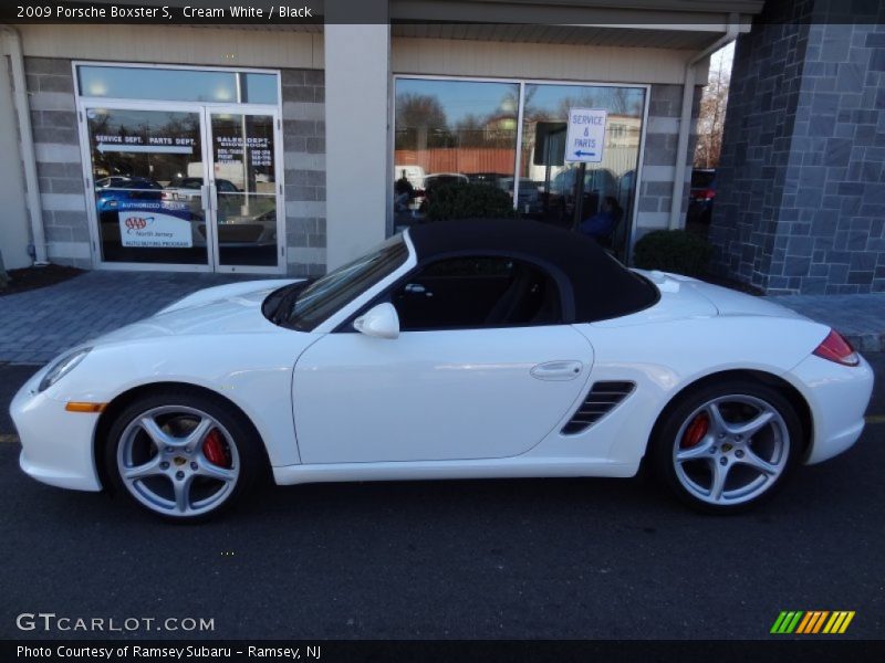 Cream White / Black 2009 Porsche Boxster S