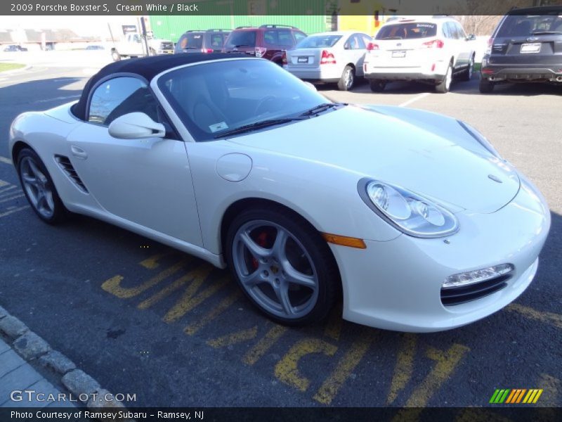 Cream White / Black 2009 Porsche Boxster S