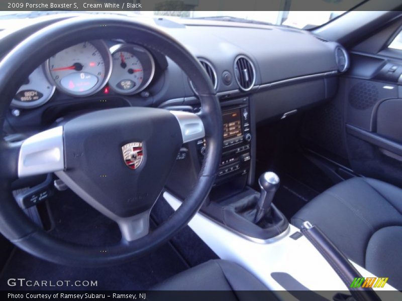 Cream White / Black 2009 Porsche Boxster S