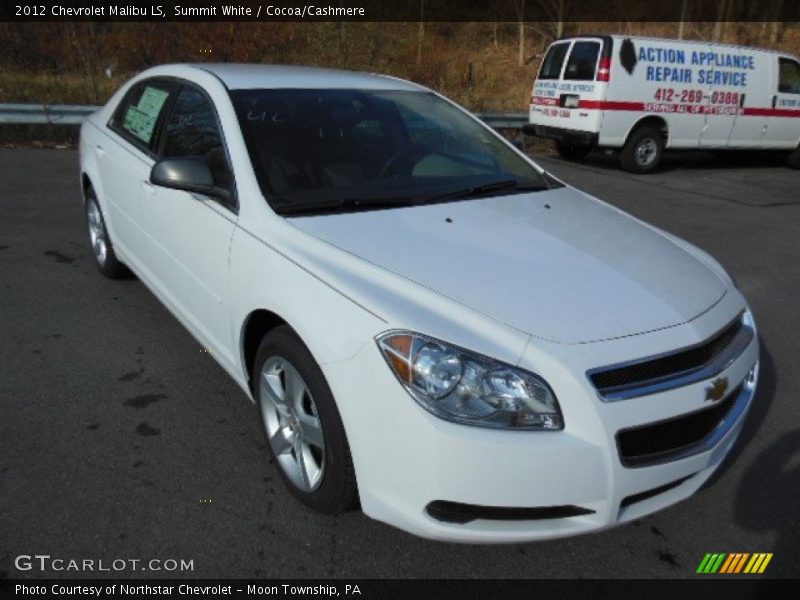 Summit White / Cocoa/Cashmere 2012 Chevrolet Malibu LS