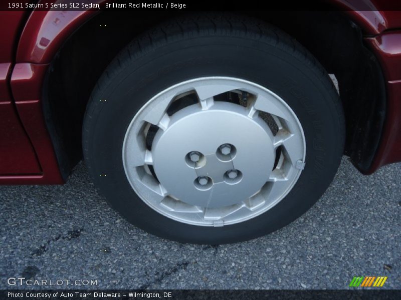 Brilliant Red Metallic / Beige 1991 Saturn S Series SL2 Sedan