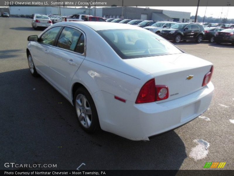 Summit White / Cocoa/Cashmere 2012 Chevrolet Malibu LS