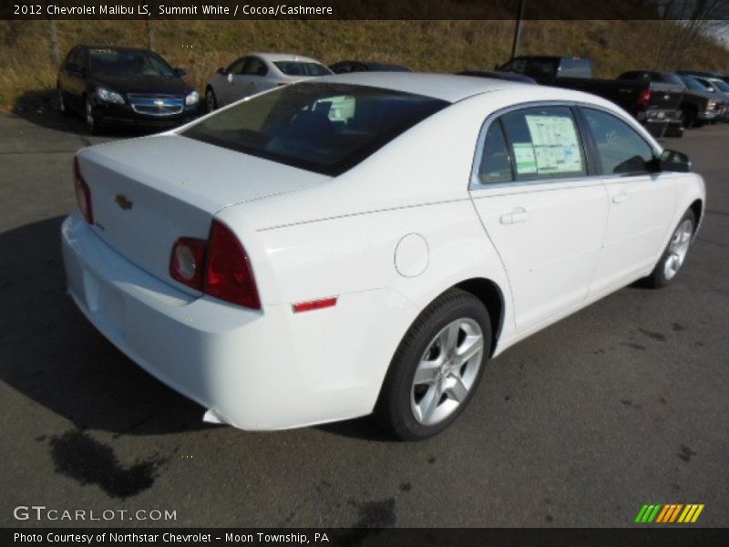Summit White / Cocoa/Cashmere 2012 Chevrolet Malibu LS
