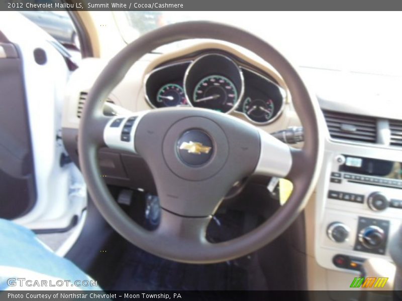 Summit White / Cocoa/Cashmere 2012 Chevrolet Malibu LS