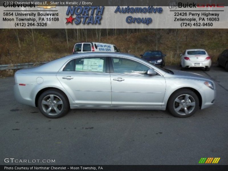 Silver Ice Metallic / Ebony 2012 Chevrolet Malibu LT