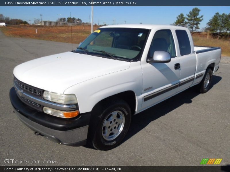 Summit White / Medium Oak 1999 Chevrolet Silverado 1500 LS Extended Cab