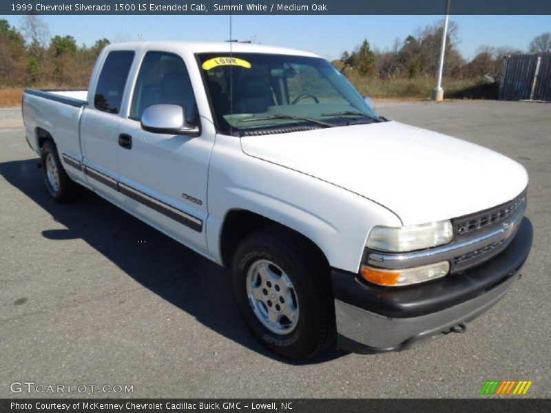 Summit White / Medium Oak 1999 Chevrolet Silverado 1500 LS Extended Cab