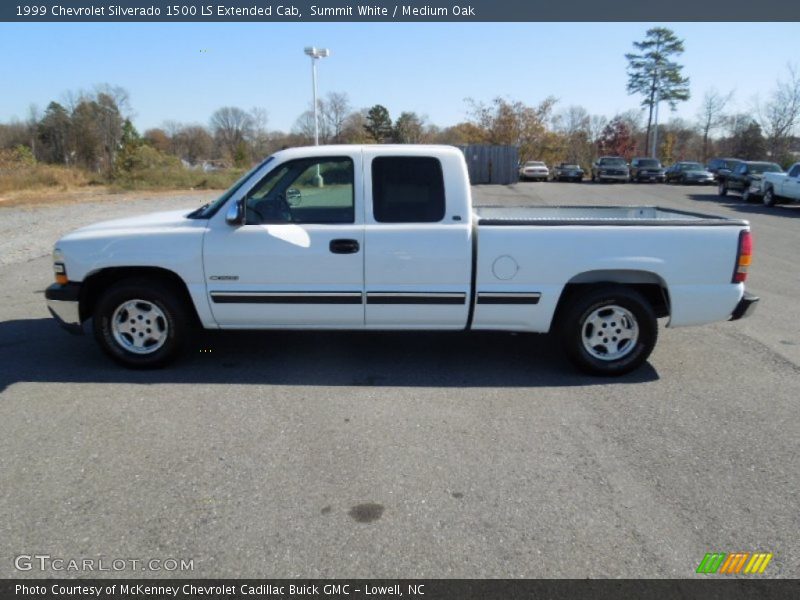 Summit White / Medium Oak 1999 Chevrolet Silverado 1500 LS Extended Cab