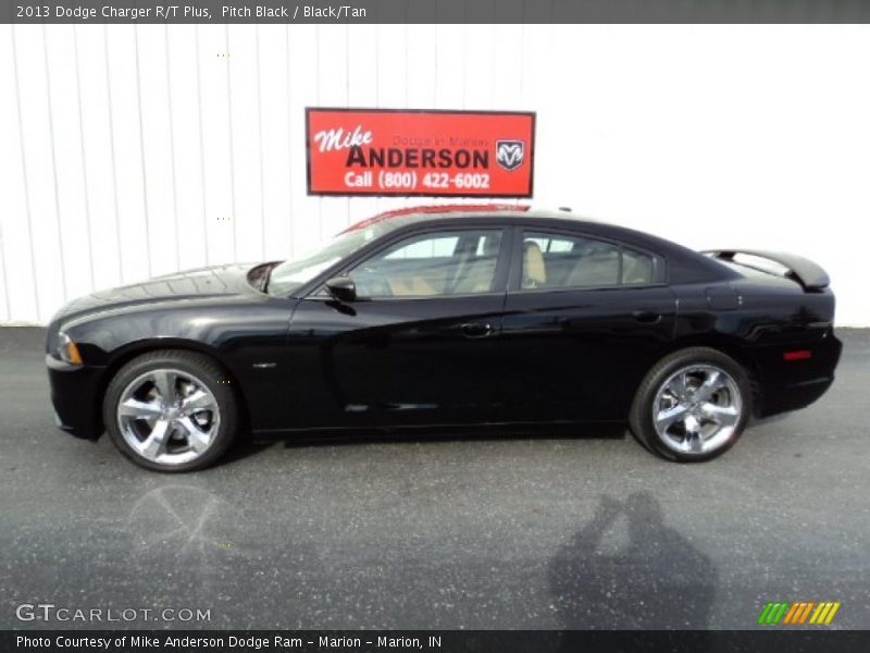 Pitch Black / Black/Tan 2013 Dodge Charger R/T Plus