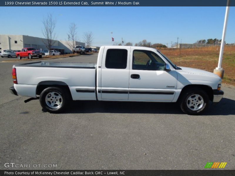 Summit White / Medium Oak 1999 Chevrolet Silverado 1500 LS Extended Cab