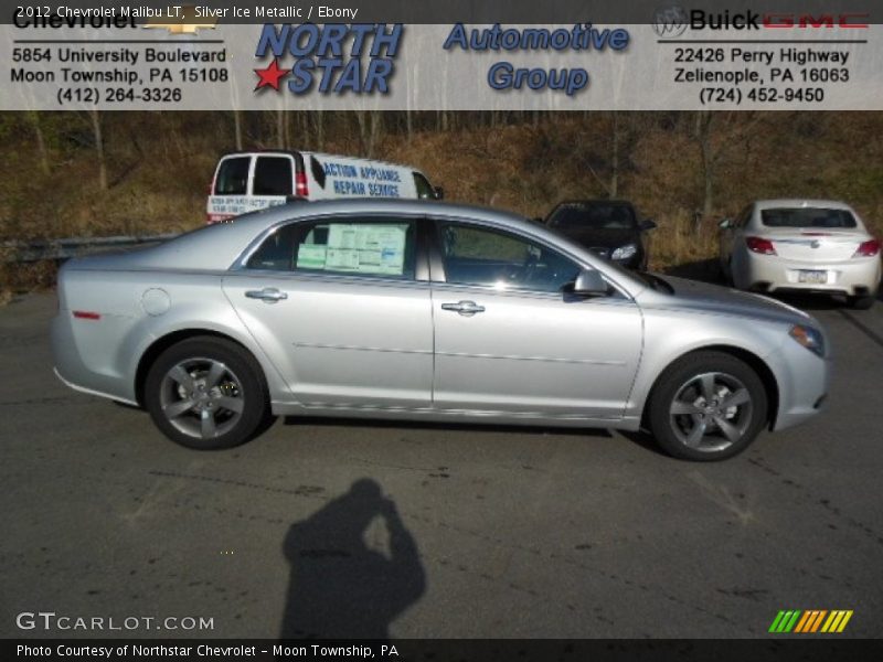 Silver Ice Metallic / Ebony 2012 Chevrolet Malibu LT