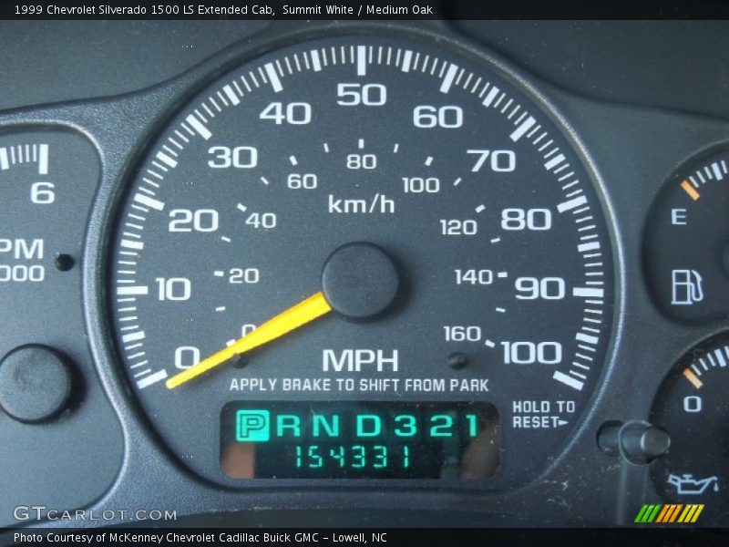 Summit White / Medium Oak 1999 Chevrolet Silverado 1500 LS Extended Cab