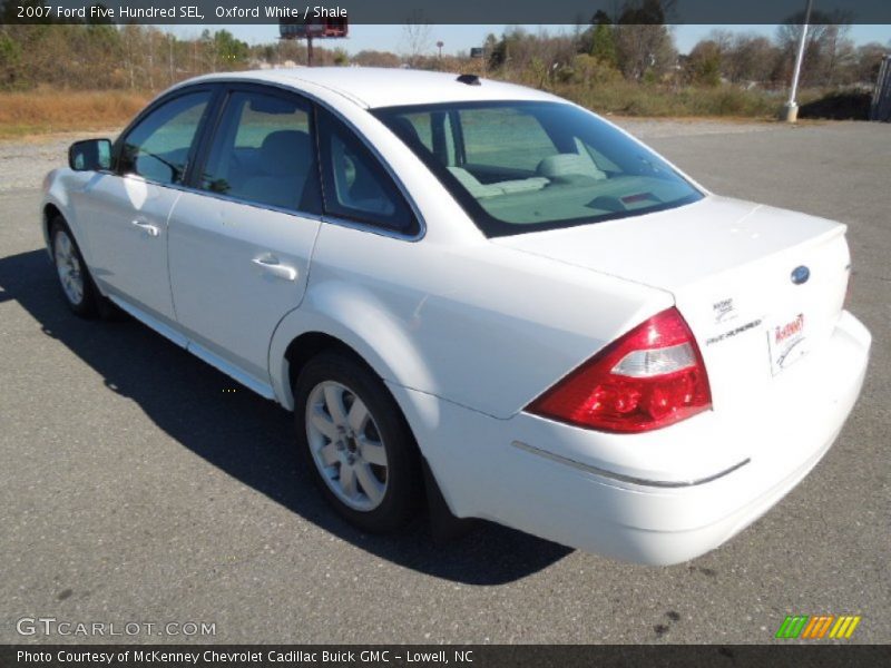 Oxford White / Shale 2007 Ford Five Hundred SEL