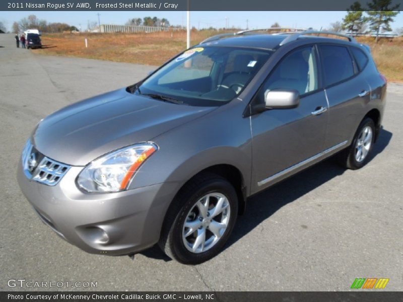 Frosted Steel Metallic / Gray 2011 Nissan Rogue SV AWD