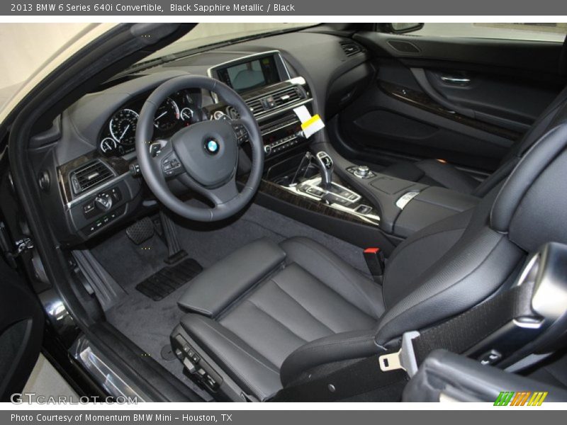 Black Sapphire Metallic / Black 2013 BMW 6 Series 640i Convertible