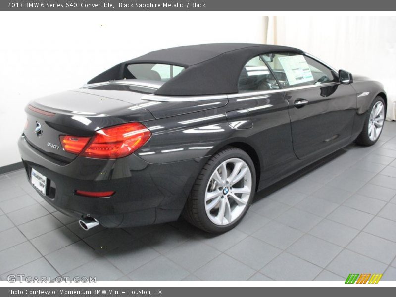 Black Sapphire Metallic / Black 2013 BMW 6 Series 640i Convertible