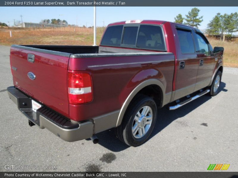 Dark Toreador Red Metallic / Tan 2004 Ford F150 Lariat SuperCrew