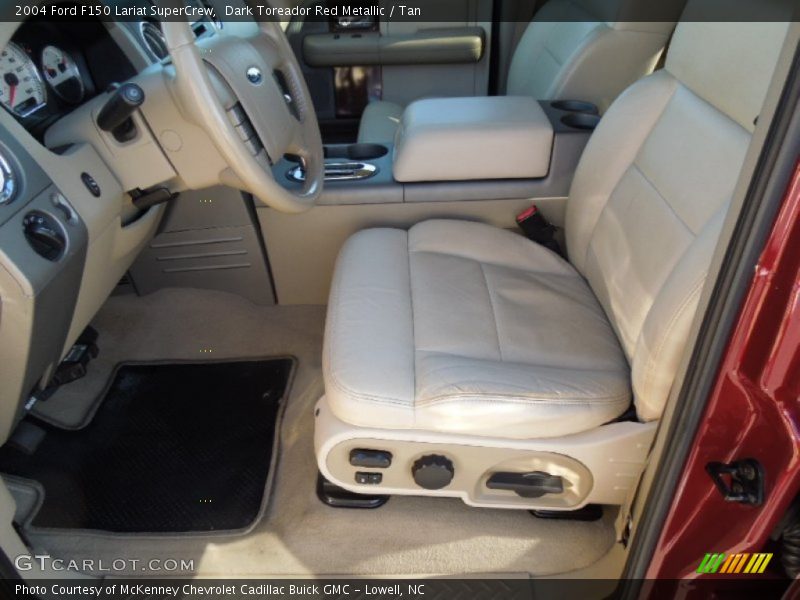 Dark Toreador Red Metallic / Tan 2004 Ford F150 Lariat SuperCrew