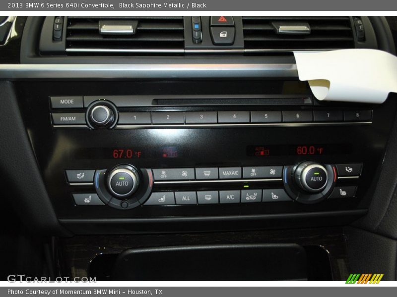 Controls of 2013 6 Series 640i Convertible