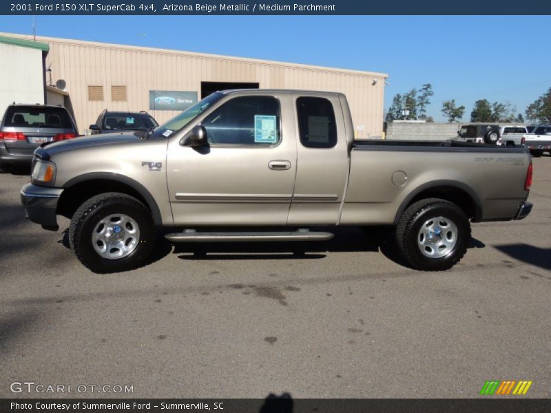 Arizona Beige Metallic / Medium Parchment 2001 Ford F150 XLT SuperCab 4x4