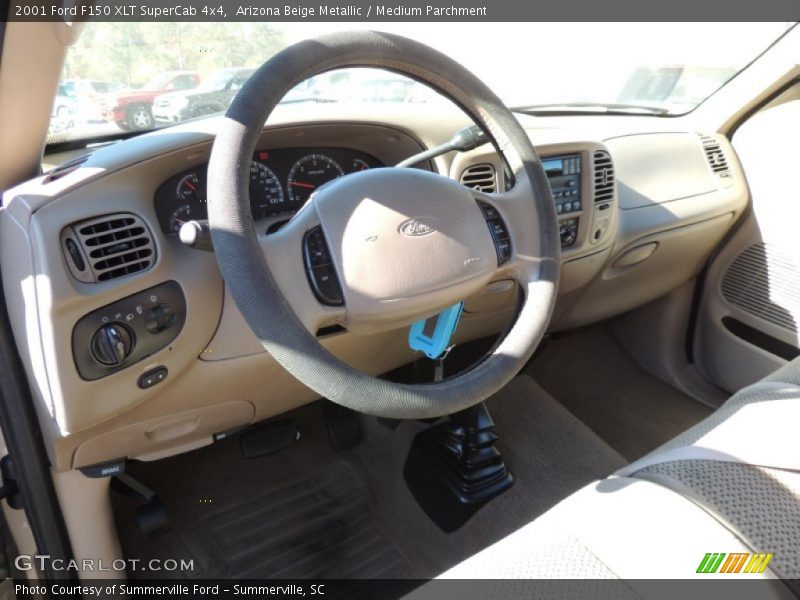 Arizona Beige Metallic / Medium Parchment 2001 Ford F150 XLT SuperCab 4x4