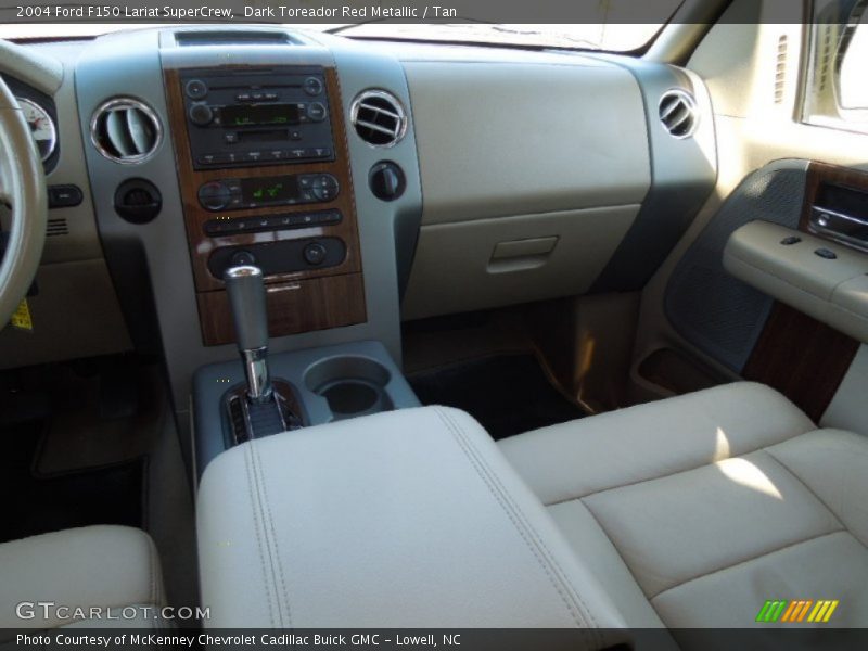 Dark Toreador Red Metallic / Tan 2004 Ford F150 Lariat SuperCrew