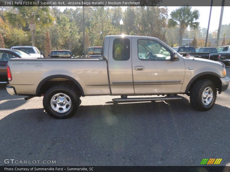 Arizona Beige Metallic / Medium Parchment 2001 Ford F150 XLT SuperCab 4x4