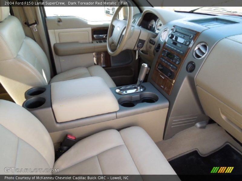 Dark Toreador Red Metallic / Tan 2004 Ford F150 Lariat SuperCrew
