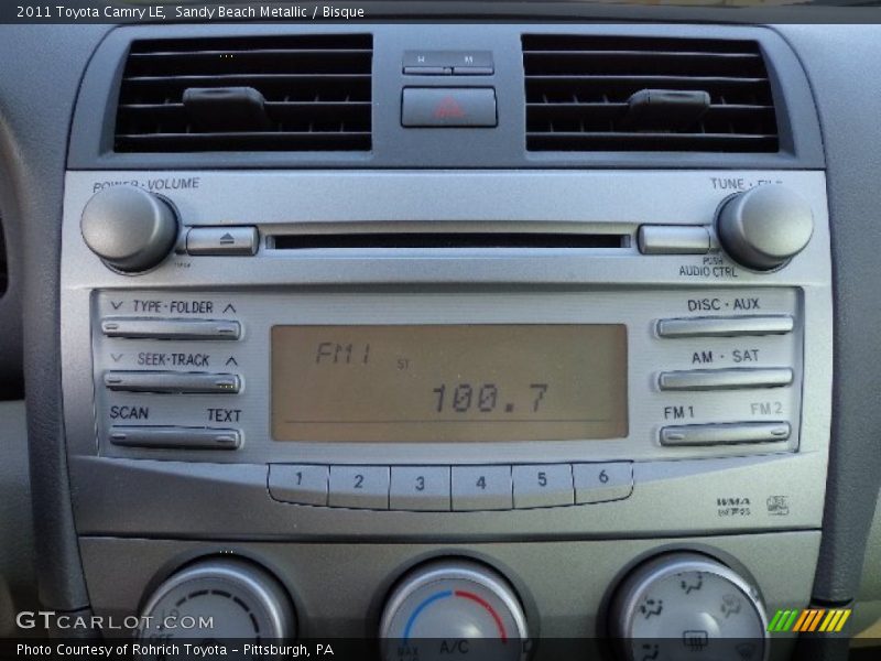 Sandy Beach Metallic / Bisque 2011 Toyota Camry LE