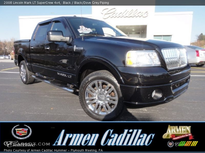 Black / Black/Dove Grey Piping 2008 Lincoln Mark LT SuperCrew 4x4