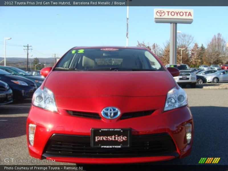 Barcelona Red Metallic / Bisque 2012 Toyota Prius 3rd Gen Two Hybrid