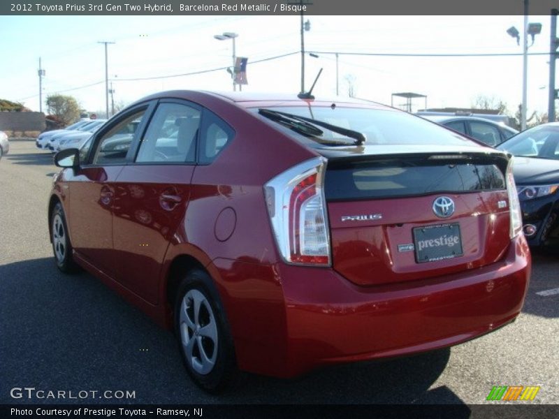 Barcelona Red Metallic / Bisque 2012 Toyota Prius 3rd Gen Two Hybrid
