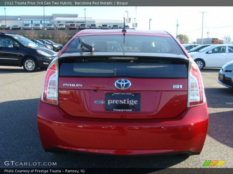 Barcelona Red Metallic / Bisque 2012 Toyota Prius 3rd Gen Two Hybrid