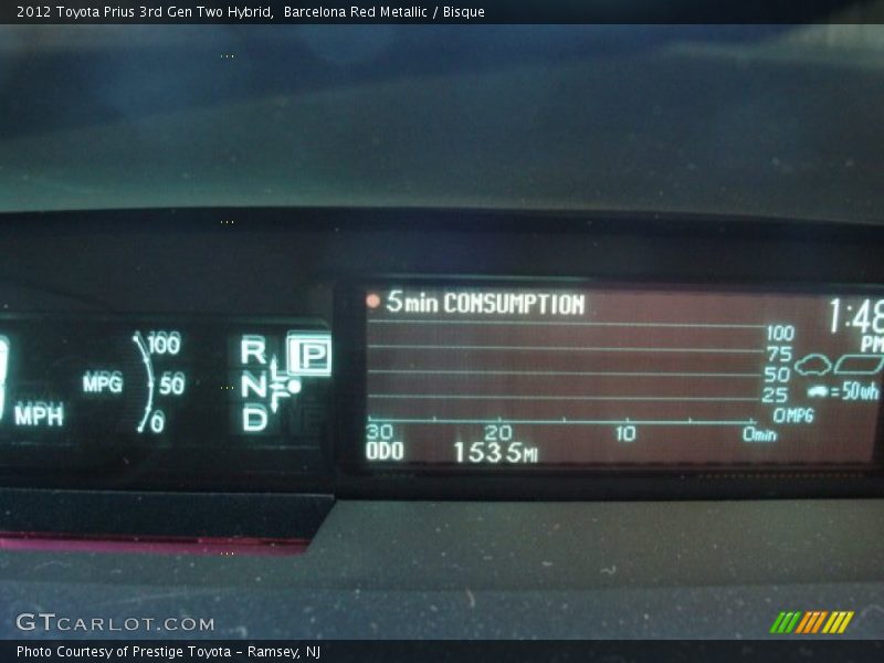 Barcelona Red Metallic / Bisque 2012 Toyota Prius 3rd Gen Two Hybrid