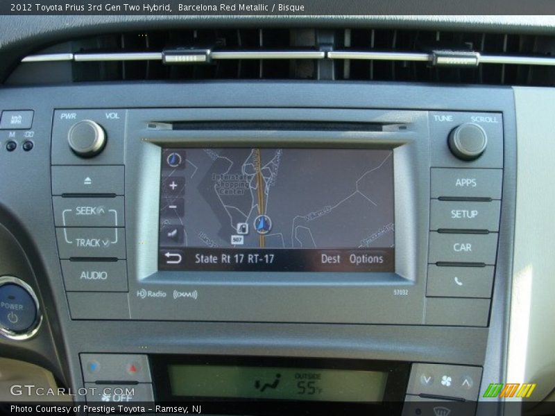 Barcelona Red Metallic / Bisque 2012 Toyota Prius 3rd Gen Two Hybrid