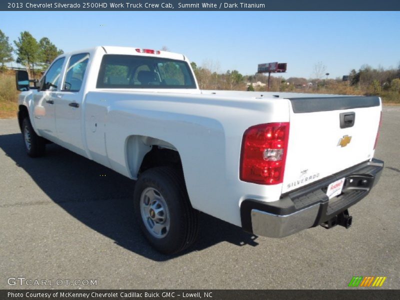 Summit White / Dark Titanium 2013 Chevrolet Silverado 2500HD Work Truck Crew Cab