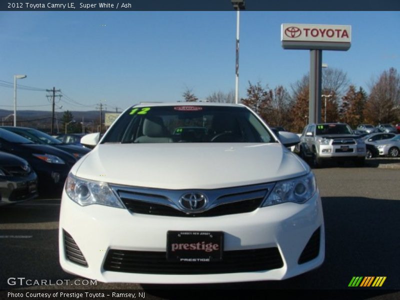 Super White / Ash 2012 Toyota Camry LE
